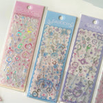 Charm Stickers Pink Blue Purple