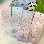 Charm Stickers Pink White Purple Blue