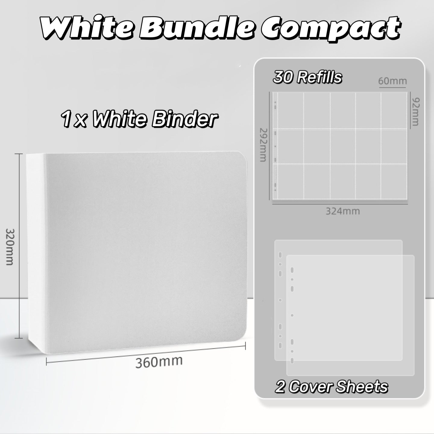 Kpop Photocard Big Binder 15 Pocket 30 refill pages 