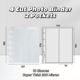 Kpop Photocard Binder Collect Book Life 4 cut Strip Photocard Refill Pages 2 Pocket