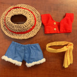 Labubu Luffy Clothes One Piece Costume Outfit Set