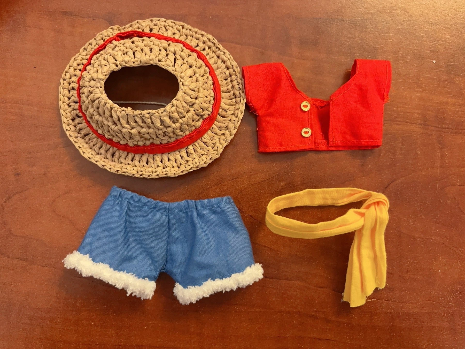 Labubu Luffy Clothes One Piece Costume Outfit Set