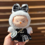 Labubu Clothes Louis Vuitton Dress Black with Bag 