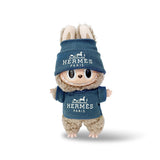 Labubu Clothes Navy Hermes Beanie + Top