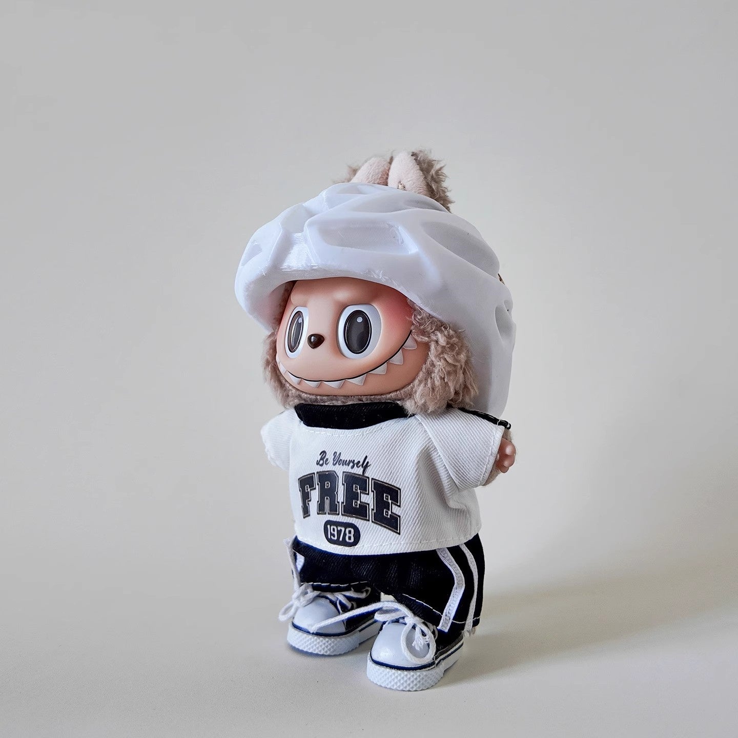 Labubu Helmet Clothes Outfit Set side look