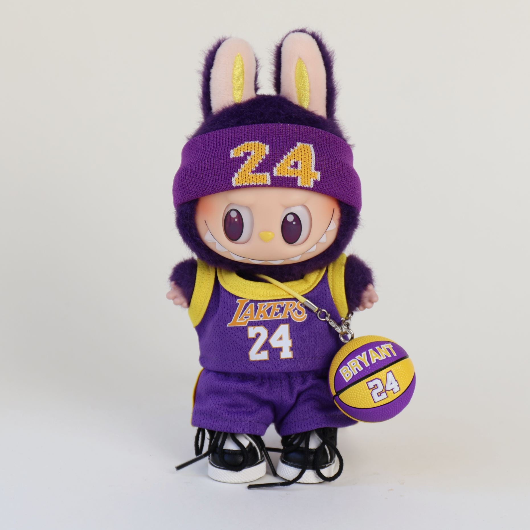 Labubu Lakers Jersey 24 Kobe Bryant Basketball Outfit