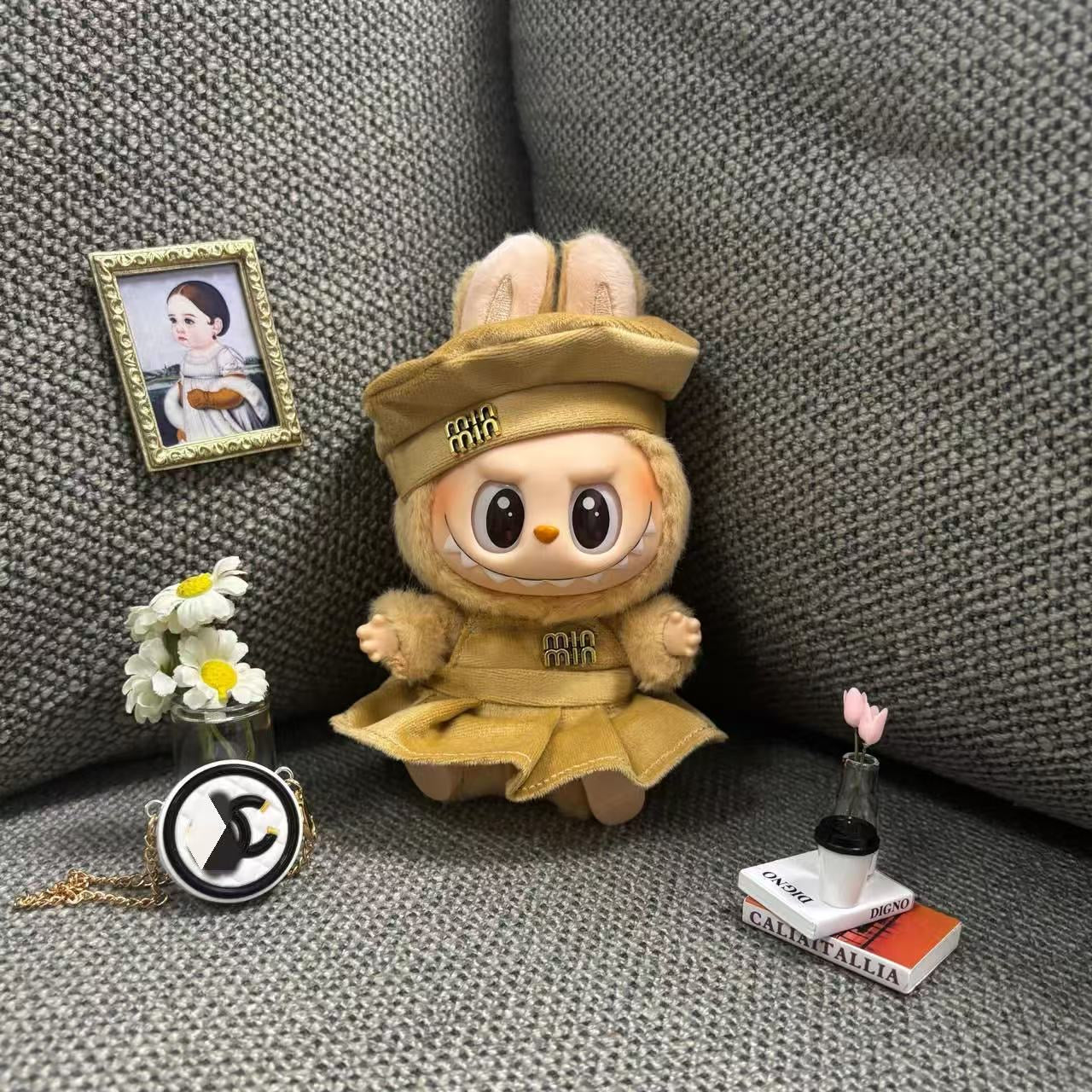 Labubu MiuMiu Clothes with chanel bag outfit set