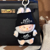 Labubu Outfit Black Hermes Style Top and Beanie