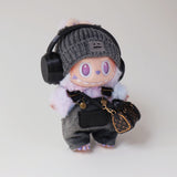 Labubu Outfits with headphone and beanie 