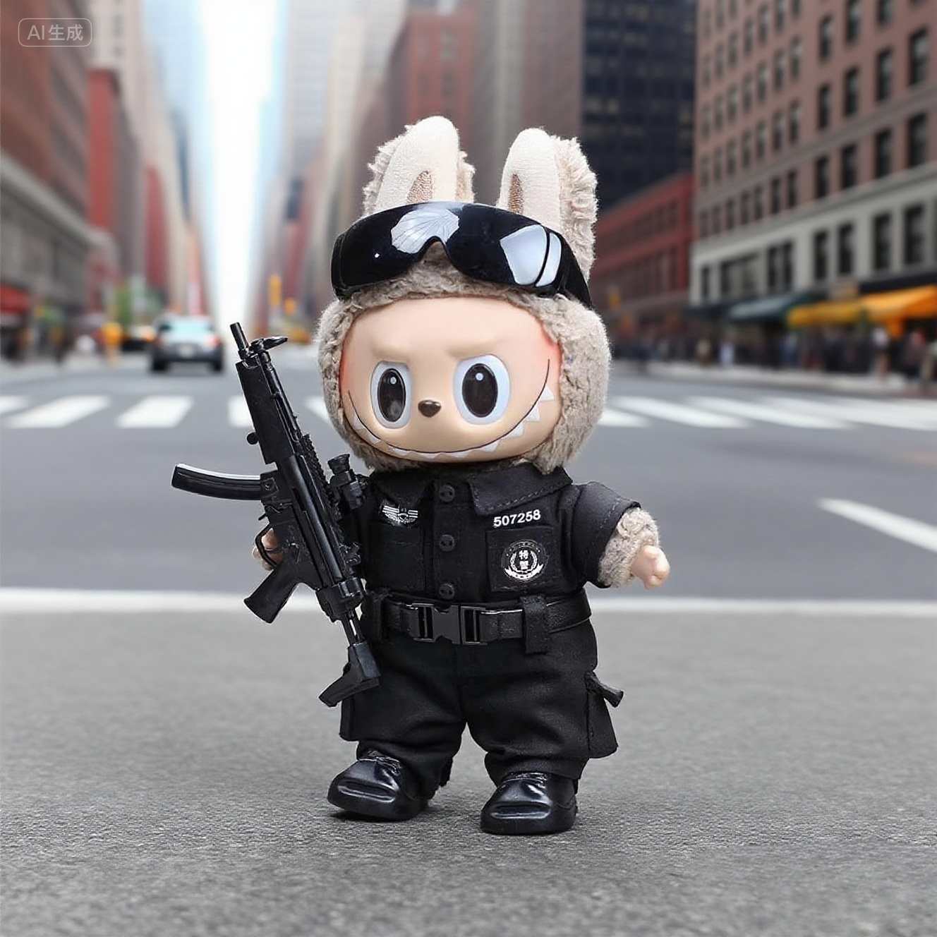 Labubu police clothes