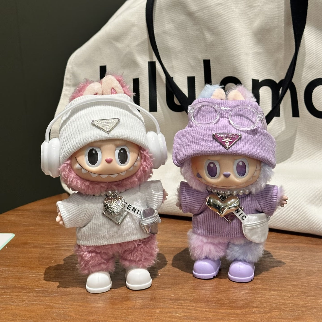 Labubu Prada Clothes purple