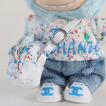 Labubu outfits Chanel with chanel shoes