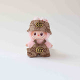 Mini Labubu Clothes V4 Brown Gucci Denim Outfit 
