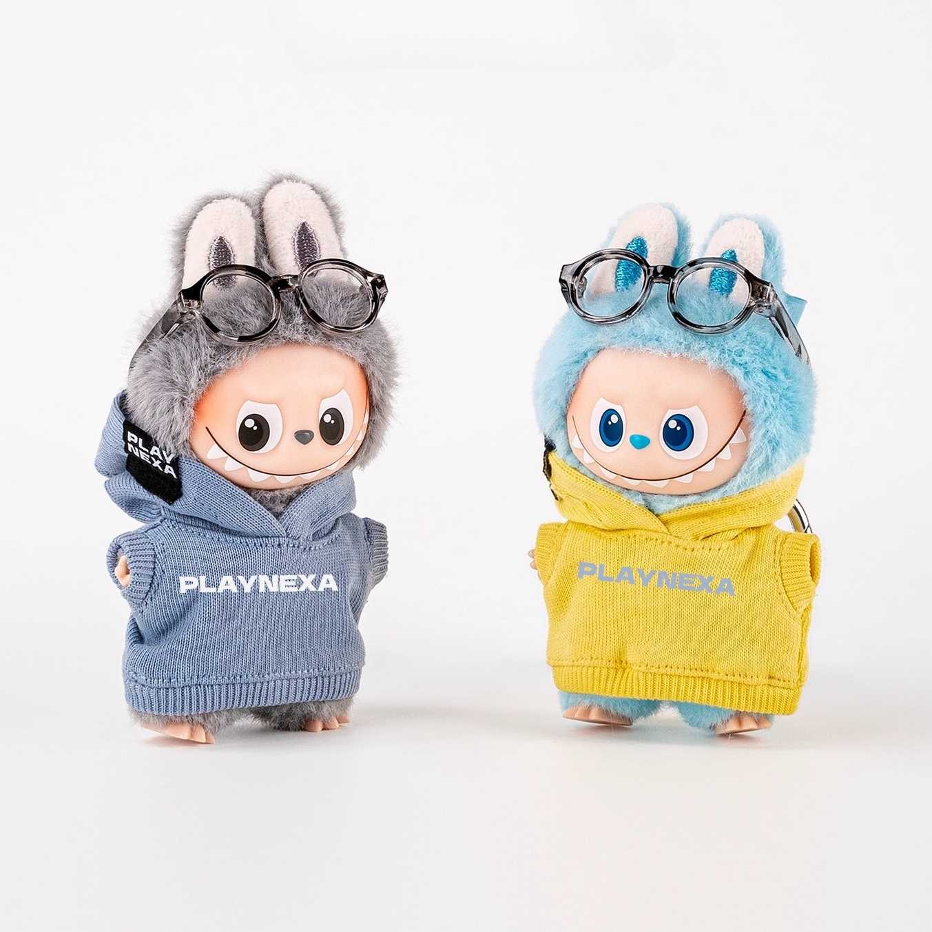 Mini Labubu Clothes V4 Hoodie with Glasses Outfit