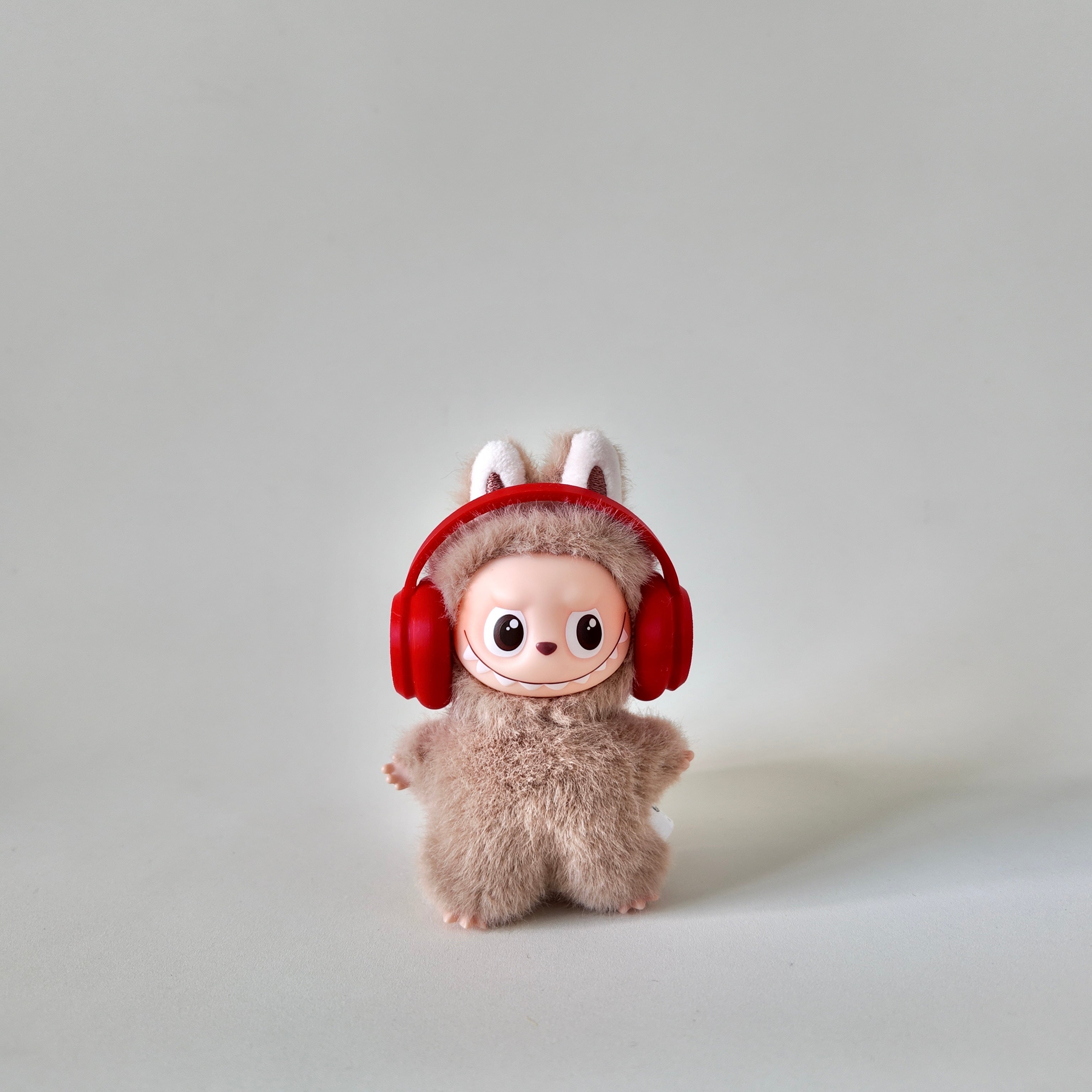 Mini Labubu Headphone red