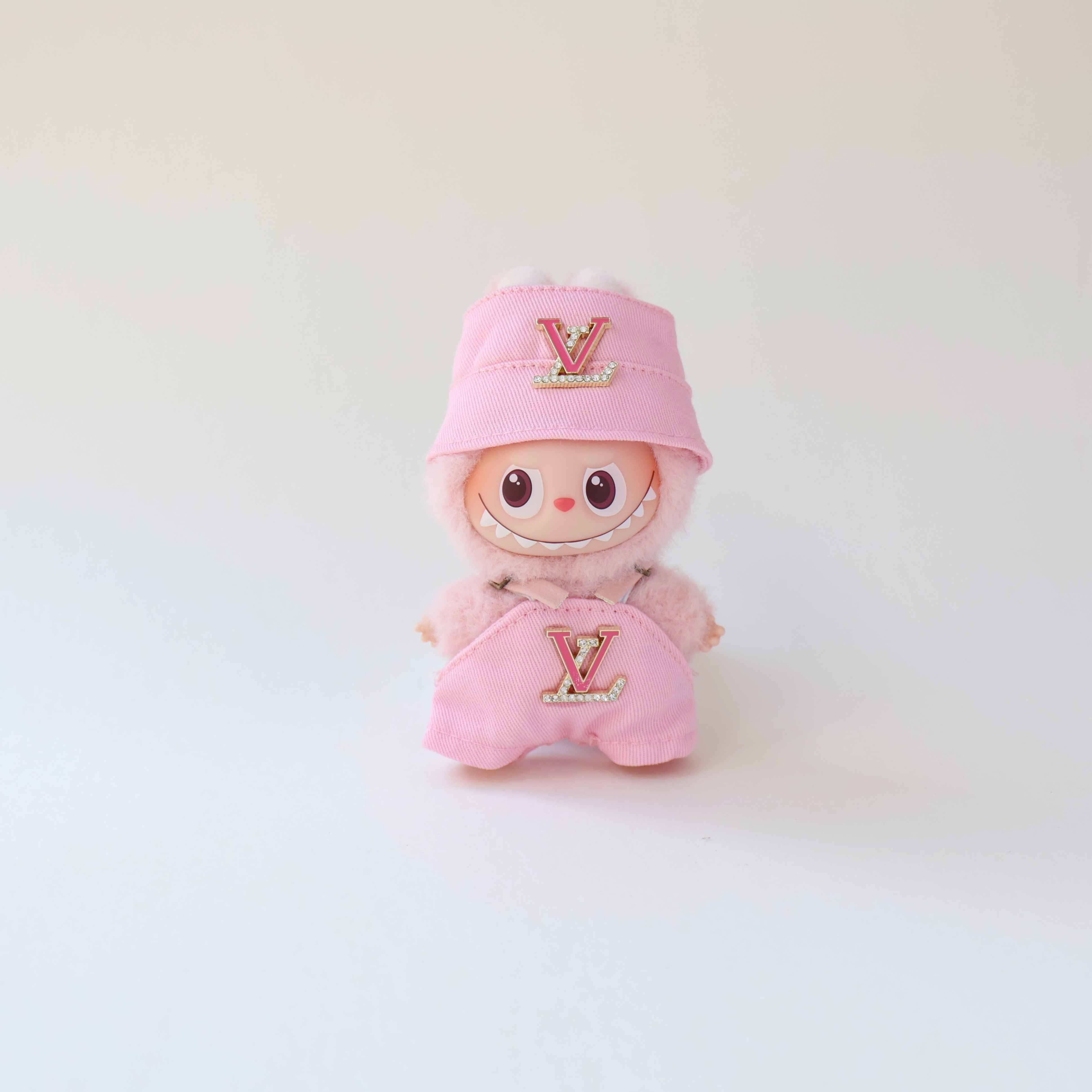 Mini Labubu Outfit LV Two Pieced Overall Pink