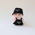 Mini Labubu Outfit Prada Two Pieced Overall black