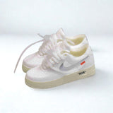 Mini Shoes for Labubu Air Force Off White Low Sneakers  WHITE