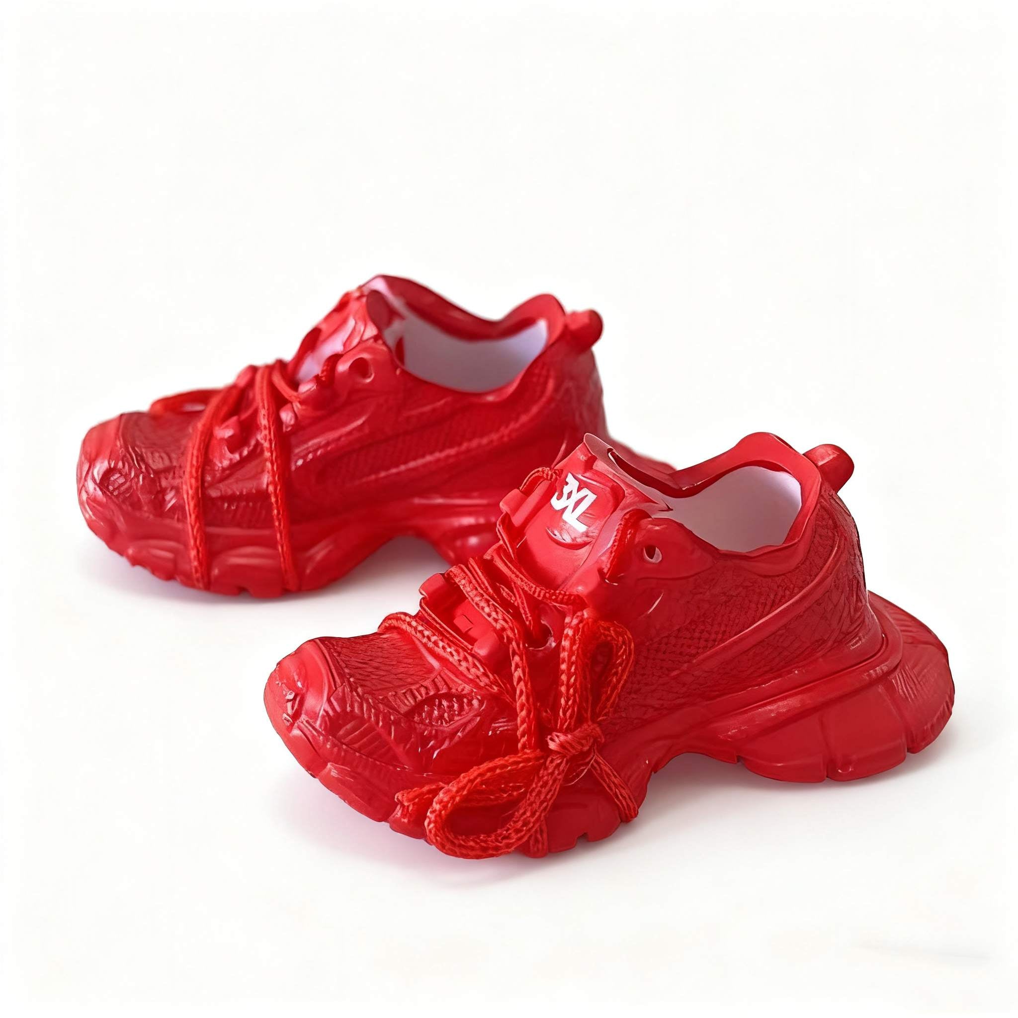 Mini Shoes for Labubu Balenciaga Sneakers  red