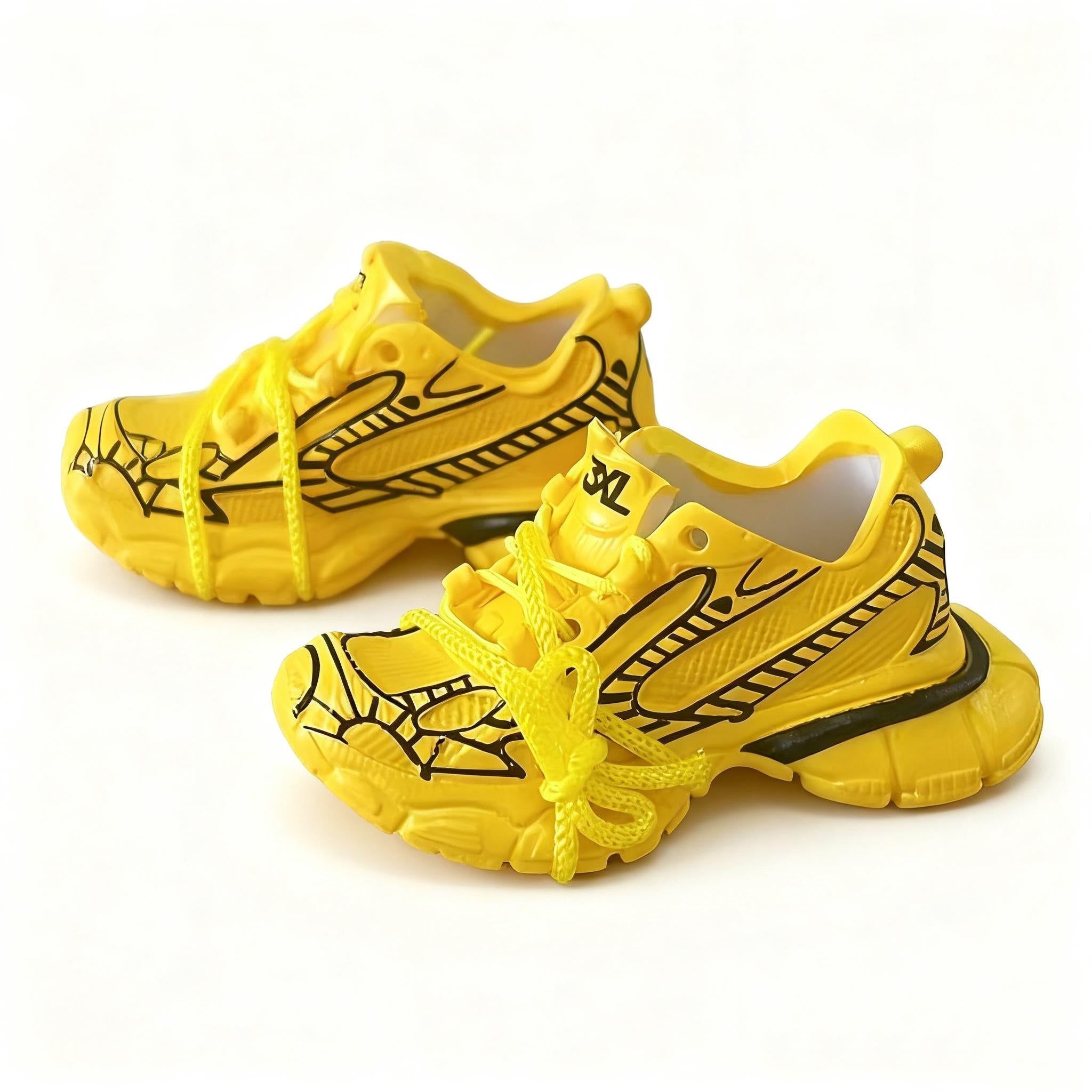 Mini Shoes for Labubu Balenciaga Sneakers  yellow