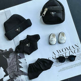 labubu prada clothes All Black Outfit Set