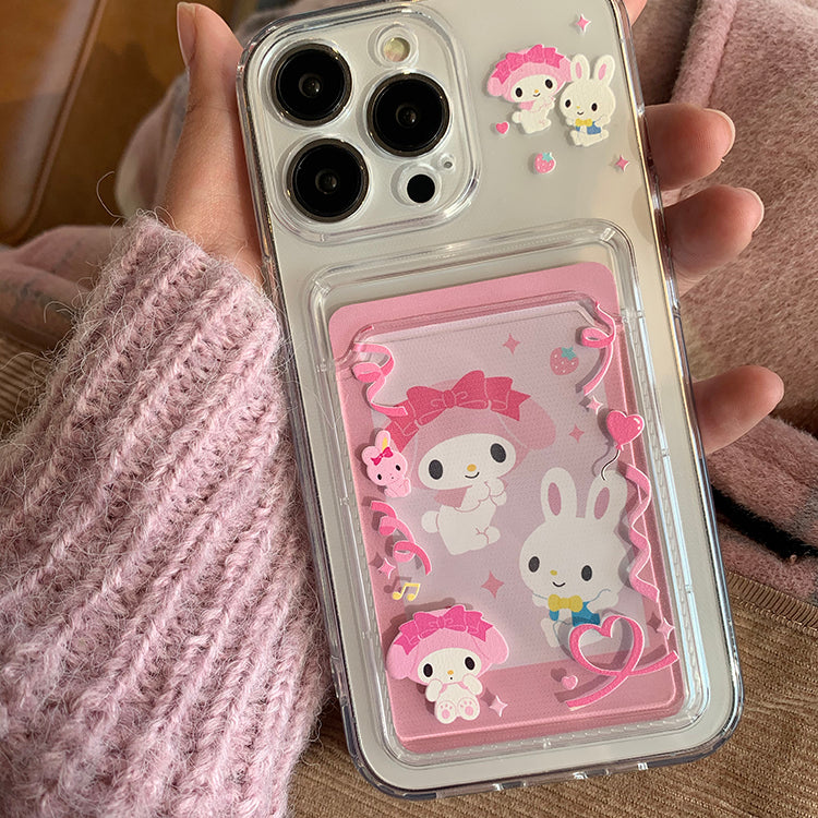 Cute  Sanrio Photocard 3 inch Phone Case Kuromi My Melody