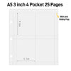 25 Binder Pages ( 3 inch 4 pocket )