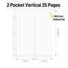 25 Binder Pages ( 2 pocket vertical )