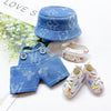 4pcs Blue LV Outfit Set