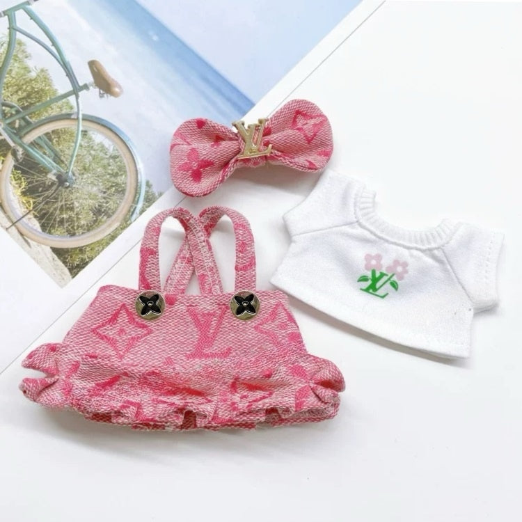 Labubu LV Louis Vuitton Clothes Designer Outfit Set with LV Bag and Shoes