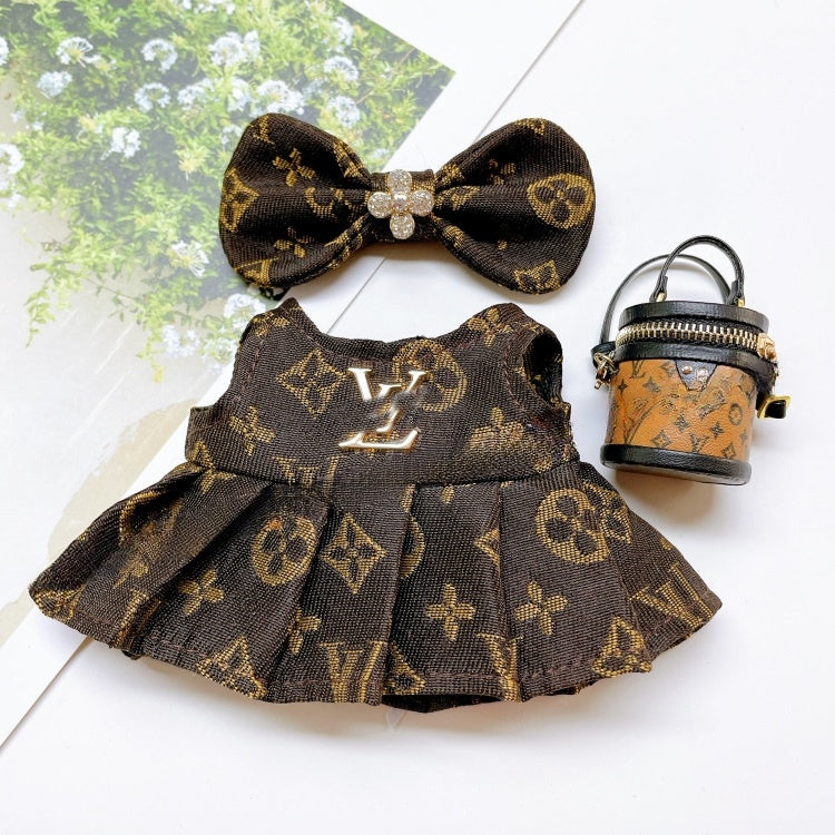 Labubu LV Louis Vuitton Clothes Designer Outfit Set with LV Bag and Shoes