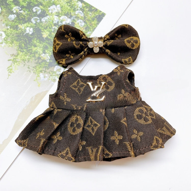 Labubu LV Louis Vuitton Clothes Designer Outfit Set with LV Bag and Shoes