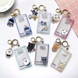 TXT photoard holder PC keychain ID Badge with charm