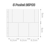 A5 Extra Wide 5 Pocket 25 Refill Sleeves Photocard Binder Pages for TXT New Jeans Red Velvet