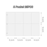 A5 Extra Wide 8 Pocket Photocard Sleeves 3 Ring Binder Refill Pages for Stary Kids