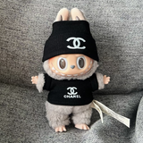 Labubu Clothes Chanel Beanie Sweater 2pcs Outfit Set