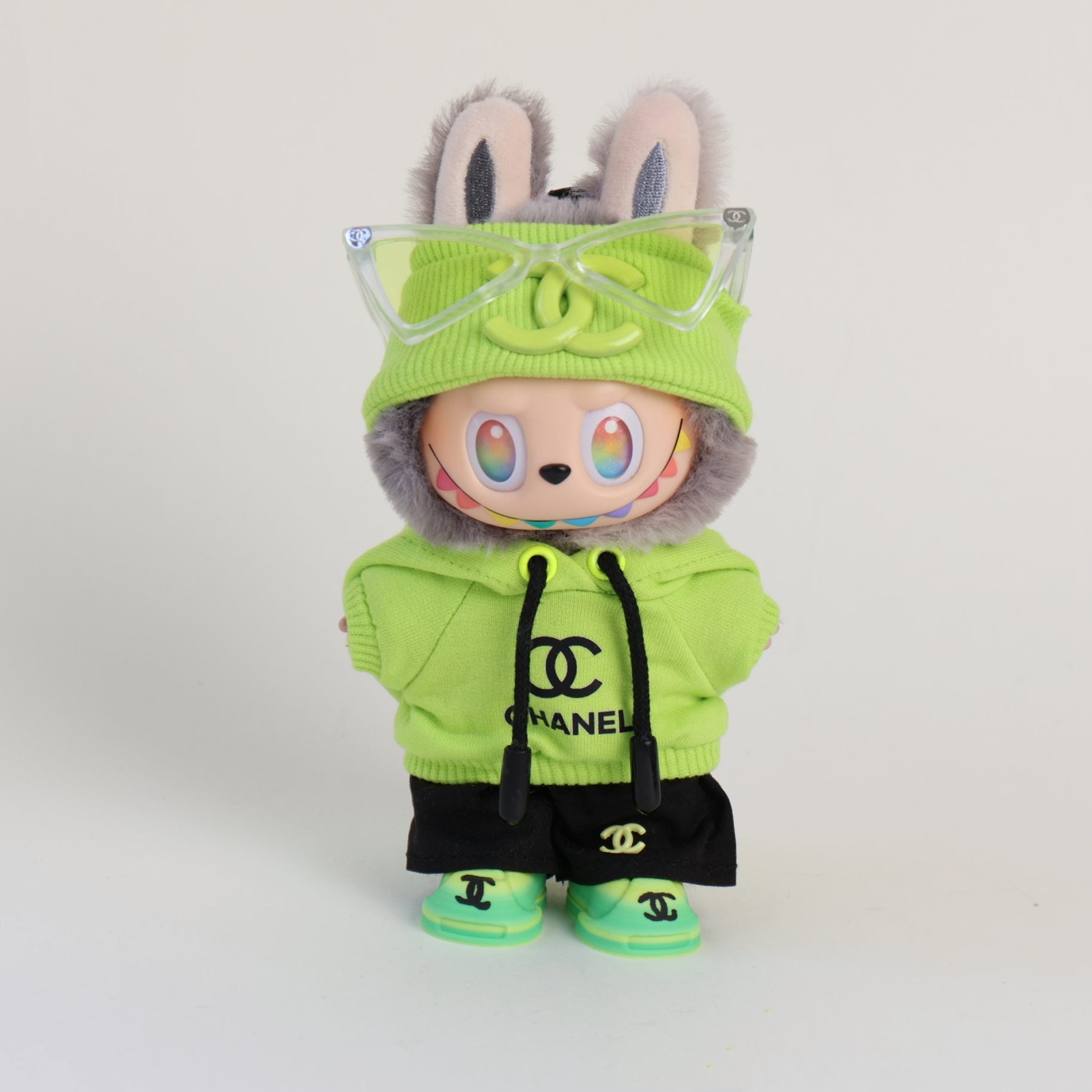 chanel labubu outfit​ street wear clothes

