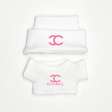 chanel labubu outfit​ white

