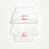 White 2pcs Set ( Pink Logo)