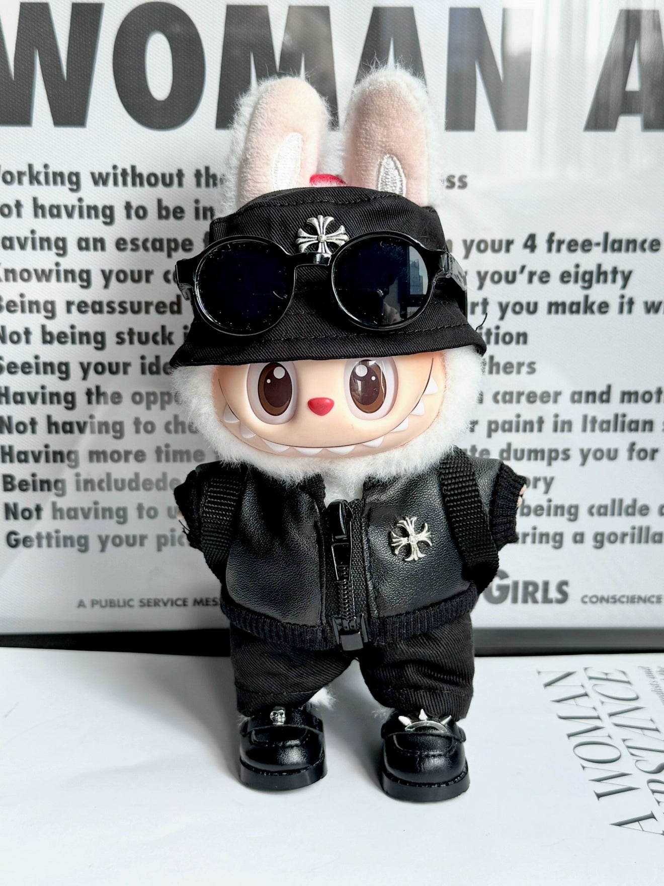 chrome hearts labubu clothes Streetwear Outfit Set