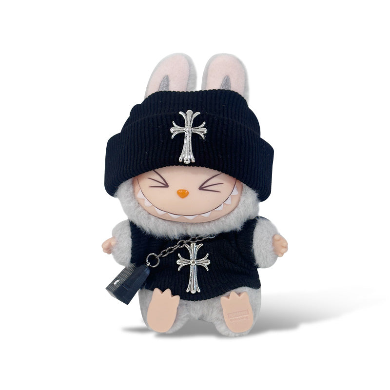 Chrome Hearts Labubu ClothesStyle Black Beanie