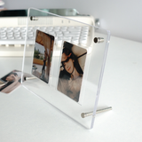 KPOP Acrylic 3 inch Photocard PC Display Holder for 2 photocards