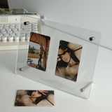 KPOP Acrylic 3 inch Photocard PC Display Holder for 2 photocards