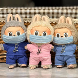 Labubu handmade doll clothes | scrubs set | Doll outfit | Labubu have a seat | Labubu macaron | Doll accessories | Pop mart | gift