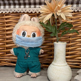Labubu handmade doll clothes | scrubs set | Doll outfit | Labubu have a seat | Labubu macaron | Doll accessories | Pop mart | gift