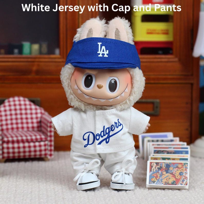 Labubu Dodgers Jersey with Visor