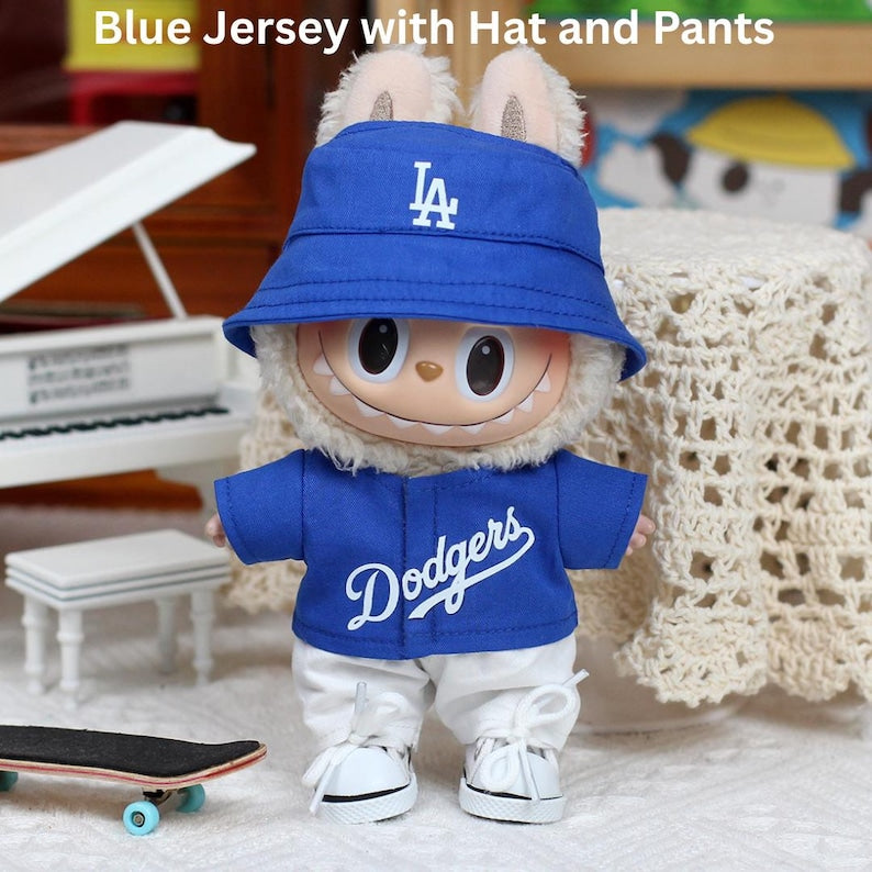 Labubu Dodgers Jersey with Bucket Hat