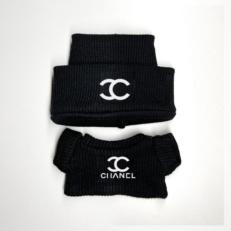 labubu chanel outfit black