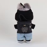 labubu chrome hearts outfit with backpack