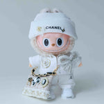 labubu clothes chanel white luxury set